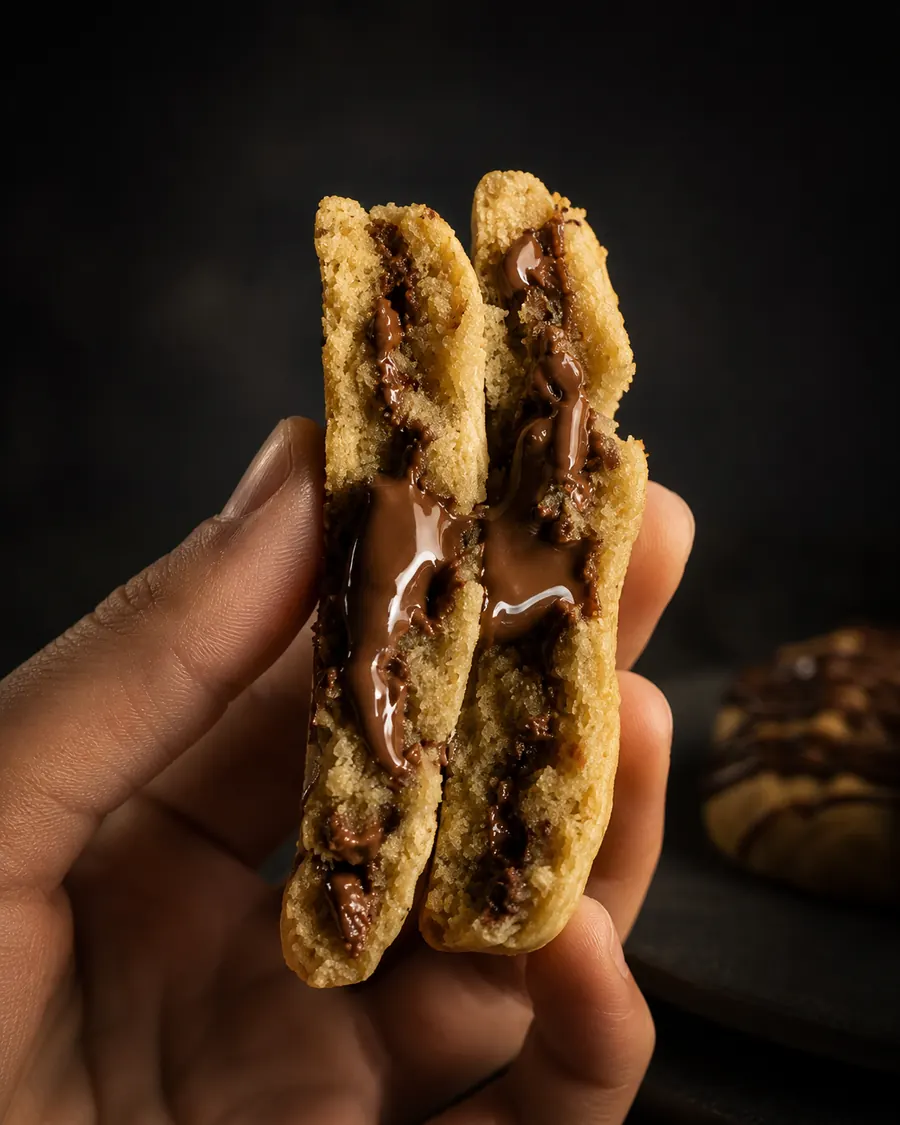 Stuffed chocolate cookies